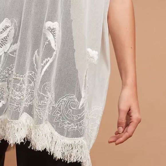 Anthropologie Blusa Palmeras Poncho NWT - Picture 7 of 13